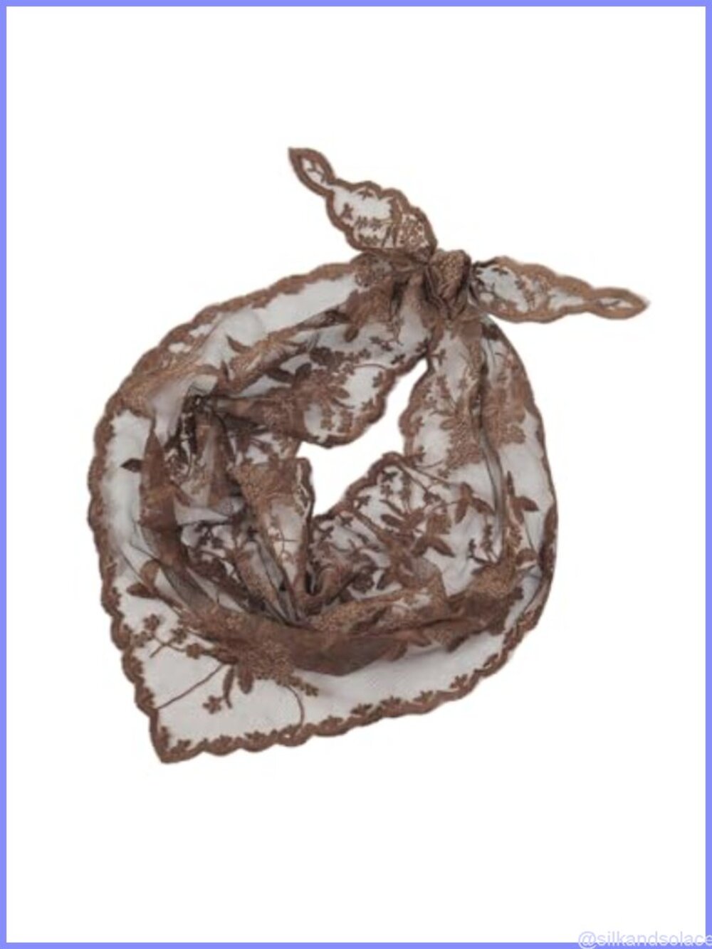 Floral Embroidery Lace Triangle Hair Scarf Headband Wrap